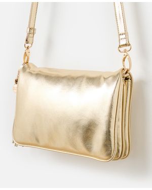 Oliver Bonas Tiana Metallic Crossbody Bag - Natural