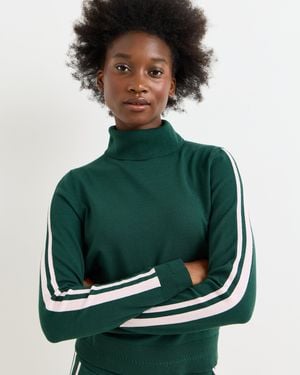 Oliver Bonas Forest Roll Neck Jumper, Size 10 - Green