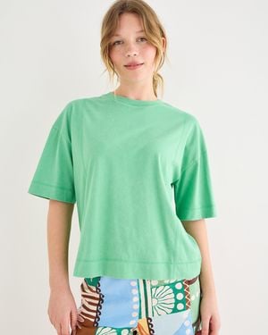 Oliver Bonas Stitch Detail T-shirt, Size 10 - Green