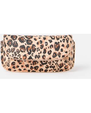 Oliver Bonas Leopard Print Sunglasses Case - Natural