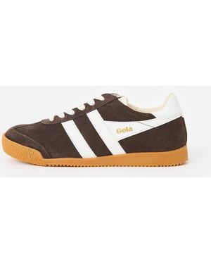 Gola Elan Mocha & White Trainers, Size 9 - Brown