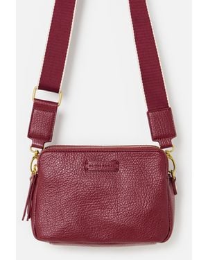 Oliver Bonas Isla Burgundy Crossbody Bag - Red