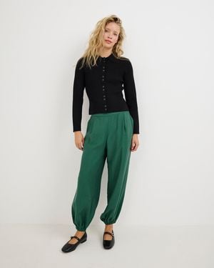 Oliver Bonas Balloon Leg Trousers, Size 10 - Green