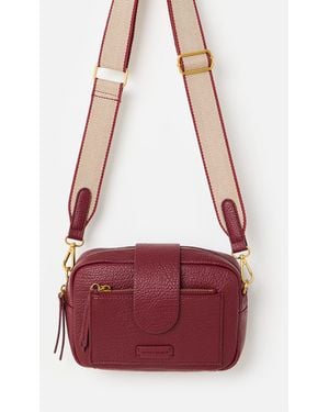 Oliver Bonas Charlee Burgundy Crossbody Bag - Red