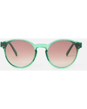 Oliver Bonas Crystal Preppy Sunglasses - Green