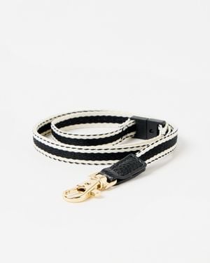 Oliver Bonas Monochrome Stitch Stripe Lanyard - White