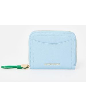 Oliver Bonas Lola Light Zip Around Purse - Blue