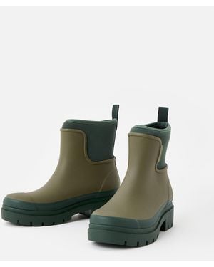 Merry People Khaki Tully Ankle Wellington Boots, Size Uk 3 - Green