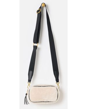 Oliver Bonas Simen Faux Fur Crossbody Bag Small - Natural