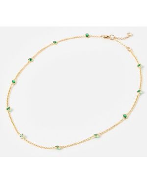 Oliver Bonas Maddie Stone Gold Tone Chain Necklace - Natural