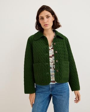 Oliver Bonas Corduroy Quilted Jacket, Size 10 - Green