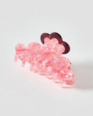Oliver Bonas Nina Curve Edge Claw Clip - Pink
