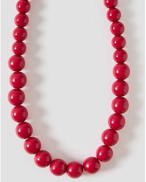 Oliver Bonas Faizi Beaded Necklace - Pink