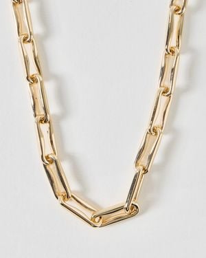Oliver Bonas Florine Tone Chunky Collar Necklace - Metallic