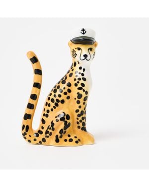 Oliver Bonas Cheetah Ceramic Ring Holder - Metallic