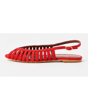Anonymous Copenhagen Carminho 20 Suede Sandals, Size 3 - Red