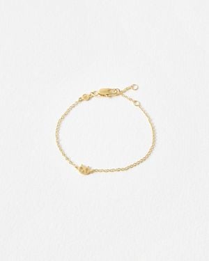 Oliver Bonas Django Cat Chain Bracelet - White