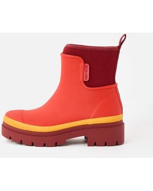 Merry People Grapefruit Tully Ankle Wellington Boots, Size Uk 8 - Red
