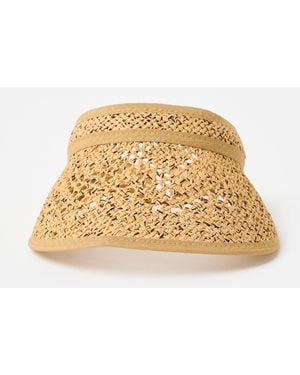 Oliver Bonas Open Weave Sun Visor Hat - Natural