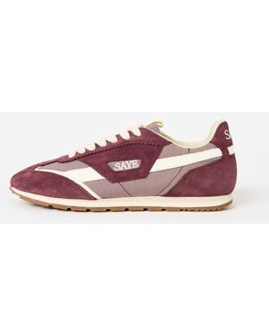 SAYE M68 Track Plum Trainers, Size 4 - Pink