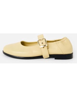 Oliver Bonas Butter Leather Mary Janes, Size 3 - Natural
