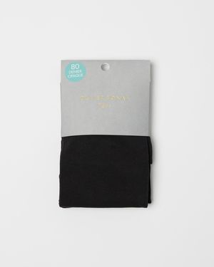 Oliver Bonas Black 80 Denier Opaque Tights Small/medium - White