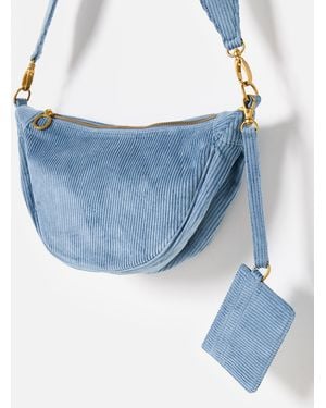 Oliver Bonas Betty Light Corduroy Belt Bag - Blue
