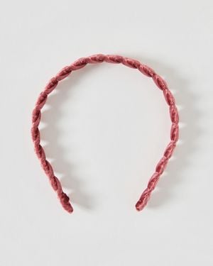 Oliver Bonas Jenson Velvet Wavy Headband - Pink