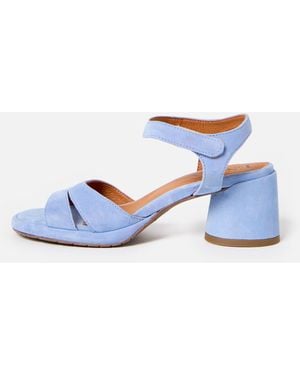 Esska Olivia Light Suede Heeled Sandals, Size 3 - Blue