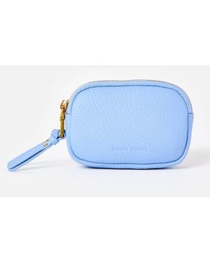 Oliver Bonas Nina Sky Blue Double Zip Keyring Pouch