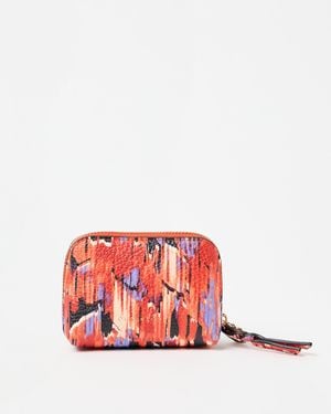Oliver Bonas Holly Red Abstract Zipped Coin Purse