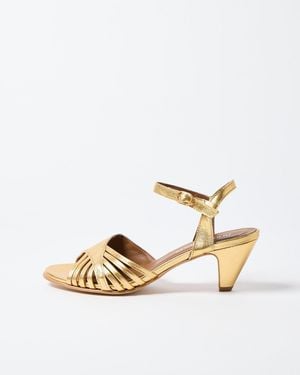 Anonymous Copenhagen Hermine Leather Heeled Sandals, Size Uk 3 - Blue