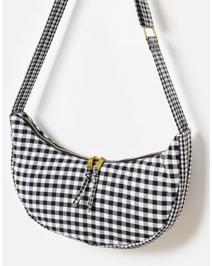 Oliver Bonas Daisy Gingham Belt Bag - White