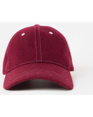 Oliver Bonas Berry Brushed Cap Hat With Cherry Motif - Red