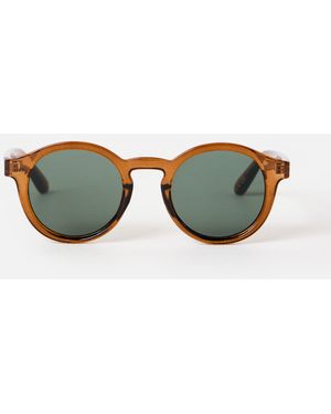 Oliver Bonas Preppy Round Sunglasses - Green