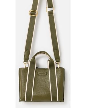 Oliver Bonas Emma Khaki Mini Tote Crossbody Bag - Green