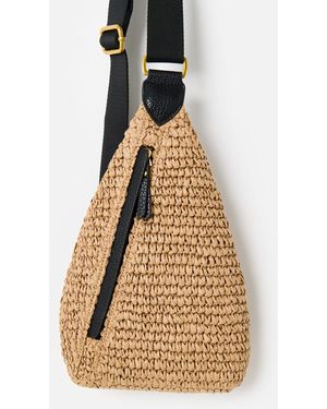Oliver Bonas Brooke Straw Weave Belt Bag - Natural