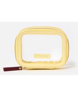 Oliver Bonas Clear Rectangular Travel Makeup Bag - Metallic