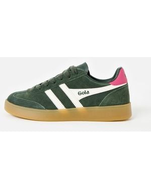 Gola Viper Dark Khaki & White Trainers, Size 5 - Green