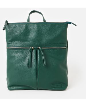 Oliver Bonas Anie Forest Medium Multi Pocket Backpack - Green