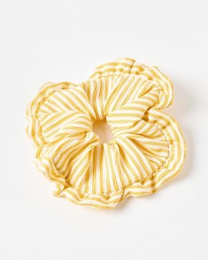 Oliver Bonas Kinsley Stripe Scrunchie - Metallic