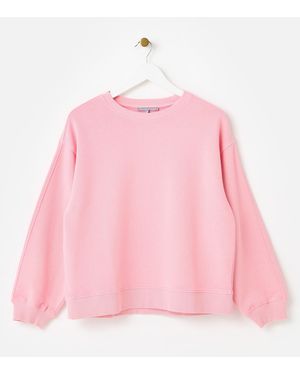 Oliver Bonas Light Cotton Sweatshirt, Size 10 - Pink