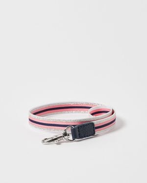 Oliver Bonas & Striped Lanyard - White