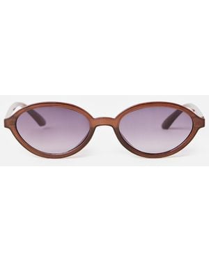 Oliver Bonas Mini Oval Sunglasses - Pink