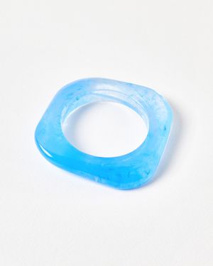 Oliver Bonas Ana Resin Chunky Bangle - Blue