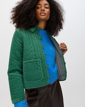 Oliver Bonas Corduroy Quilted Barn Jacket, Size 6 - Green