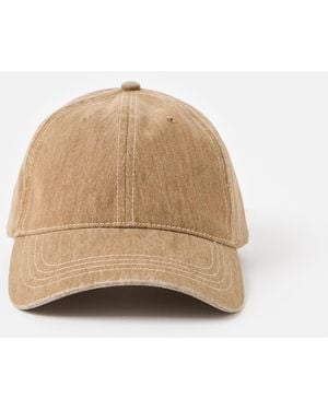 Oliver Bonas Mocha Bow Cap Hat - Natural