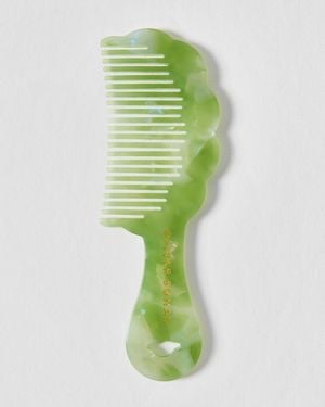 Oliver Bonas Ursula Resin Hair Comb - Green