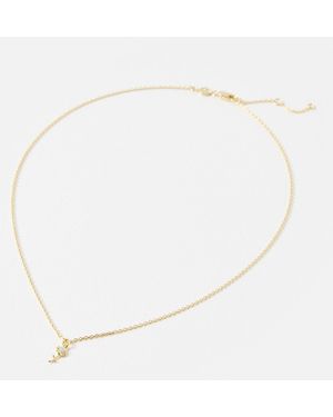 Oliver Bonas Blossom Opalite Flower Pendant Necklace - Natural