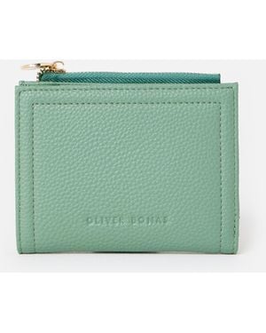 Oliver Bonas Kinley Sage Zipped Purse - Green